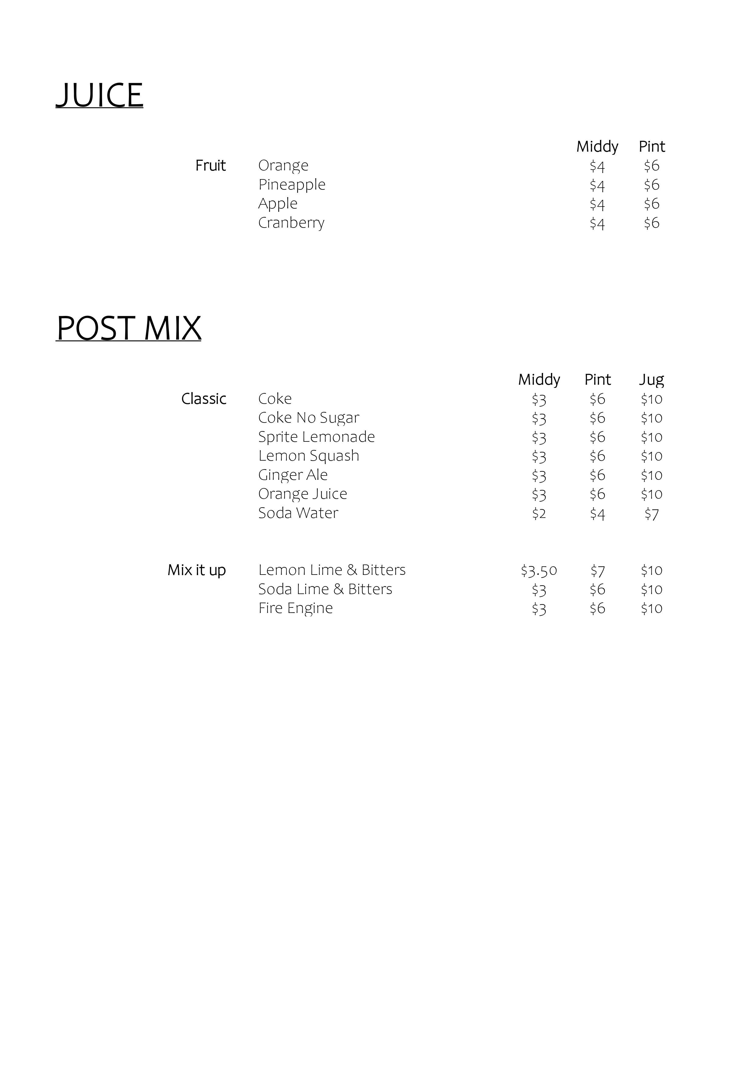 The Irish Pub Kalgoorlie menu, prices and opening hours Hungry in Kal